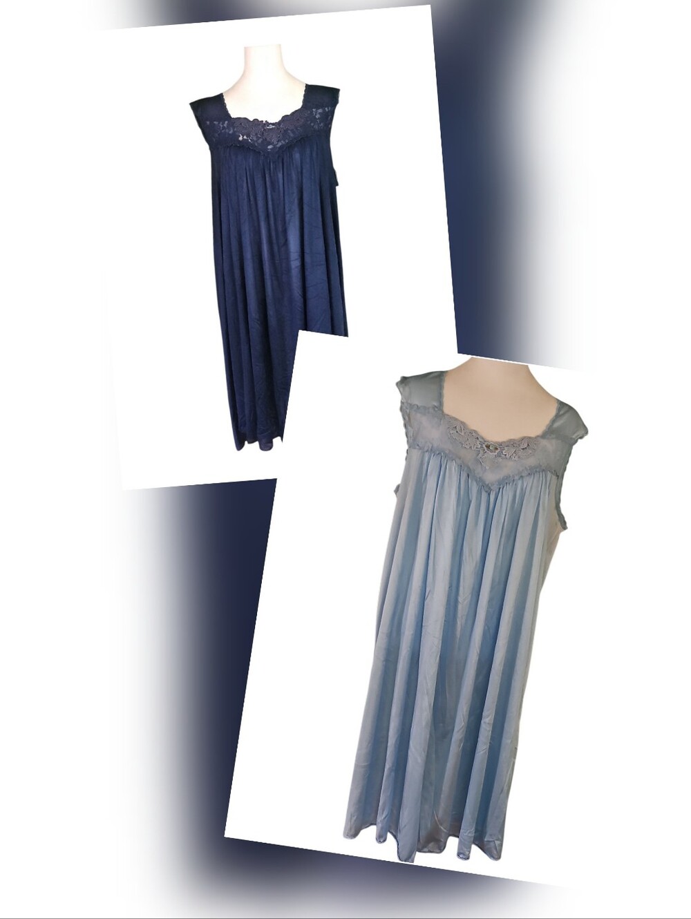 2 Vintage ComfortChoice Nightgowns